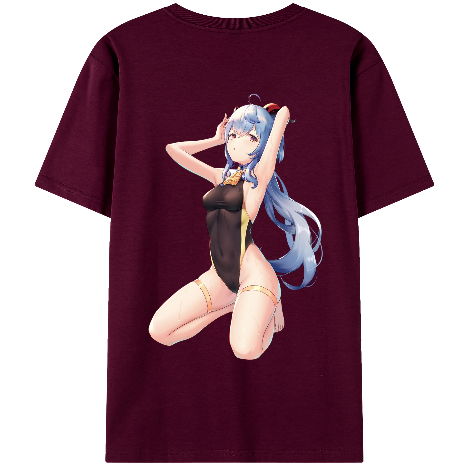 げんし神 甘雨 かんう genshin Ganyu レディース半袖Tシャツ(バックプリント)